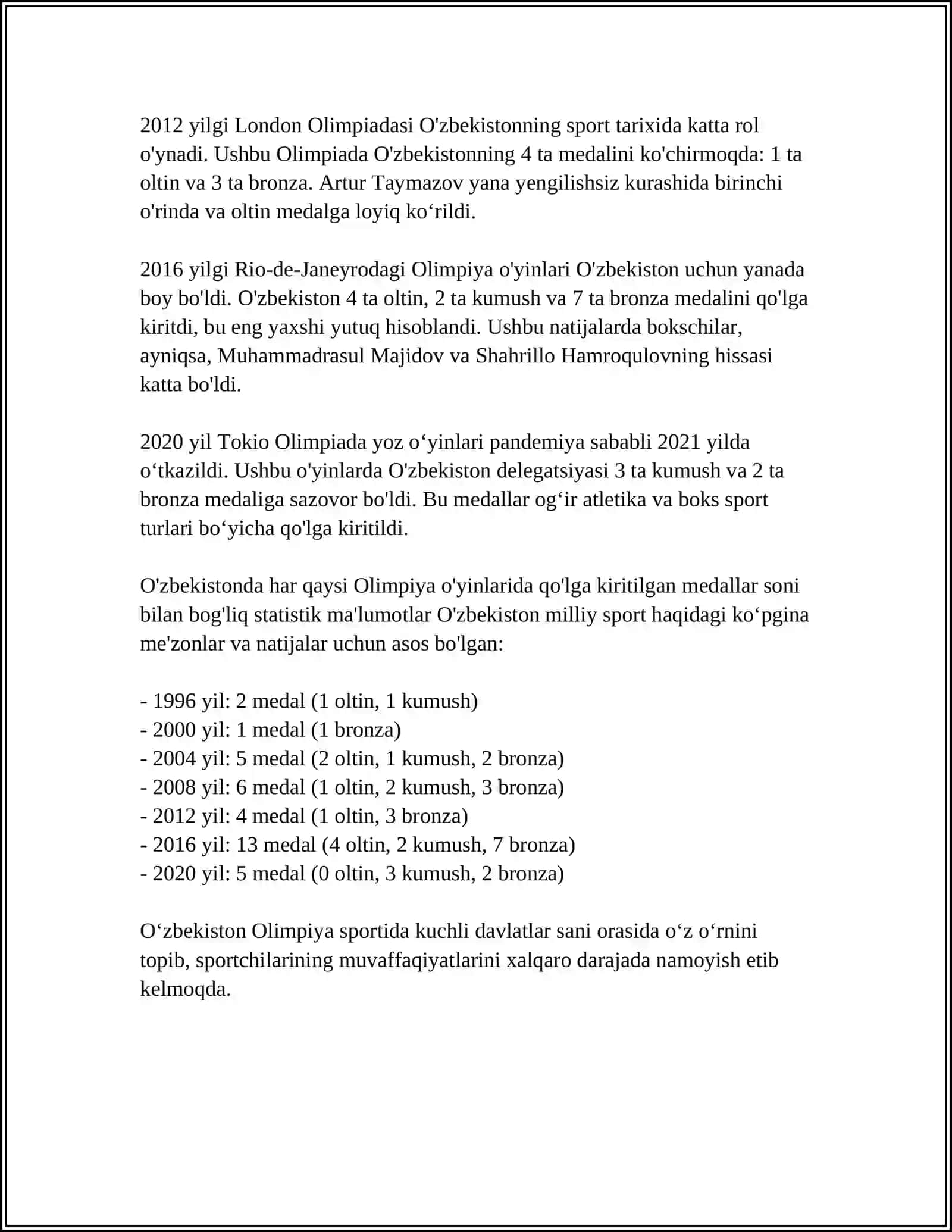O‘ZBEKISTONDA OLIMPIYA HARAKATLARI 4