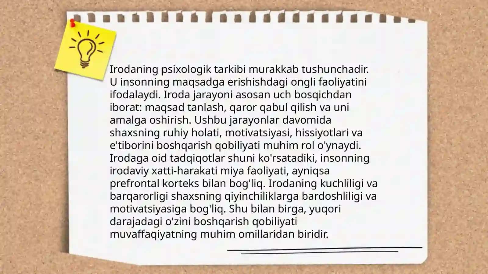 Shaxsning hissiy va irodaviy jihatlari. Iroda psixologiyasi 4