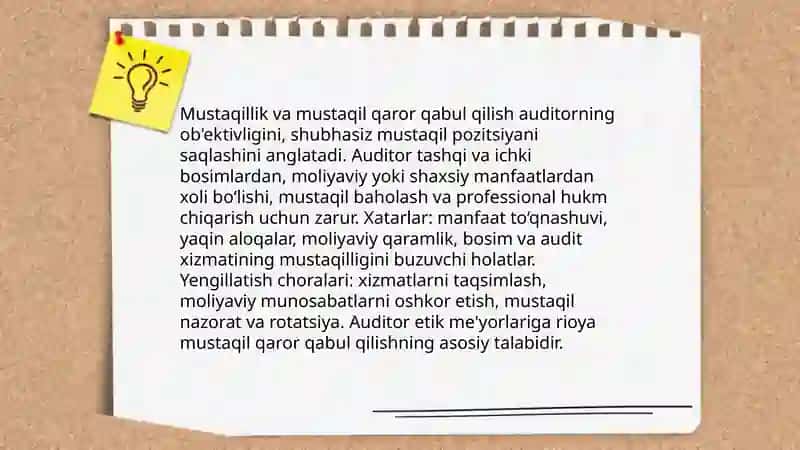 Auditorning kasb etikasi 4