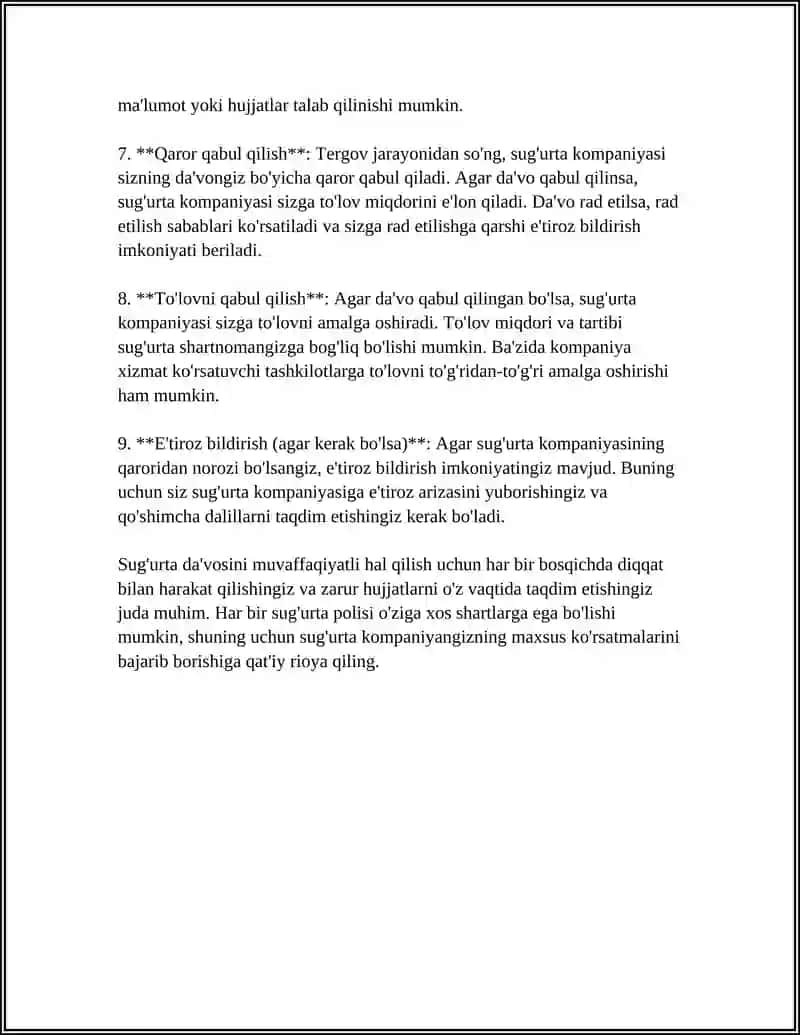 SUG'URTA TOVONINI TO'LASH TARTIBI 4