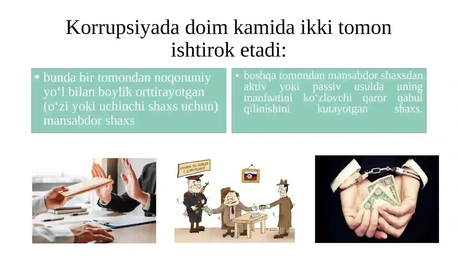 Korrupsiya va uning asosiy ko‘rinishlari 4