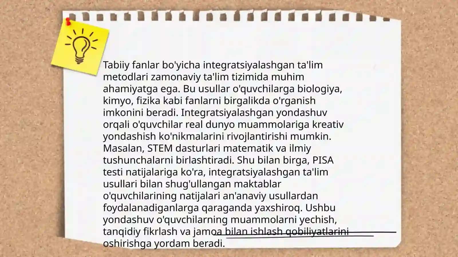 Oz komplektli maktablarda tabiiy fanlar darslarini rejalashtirish 4