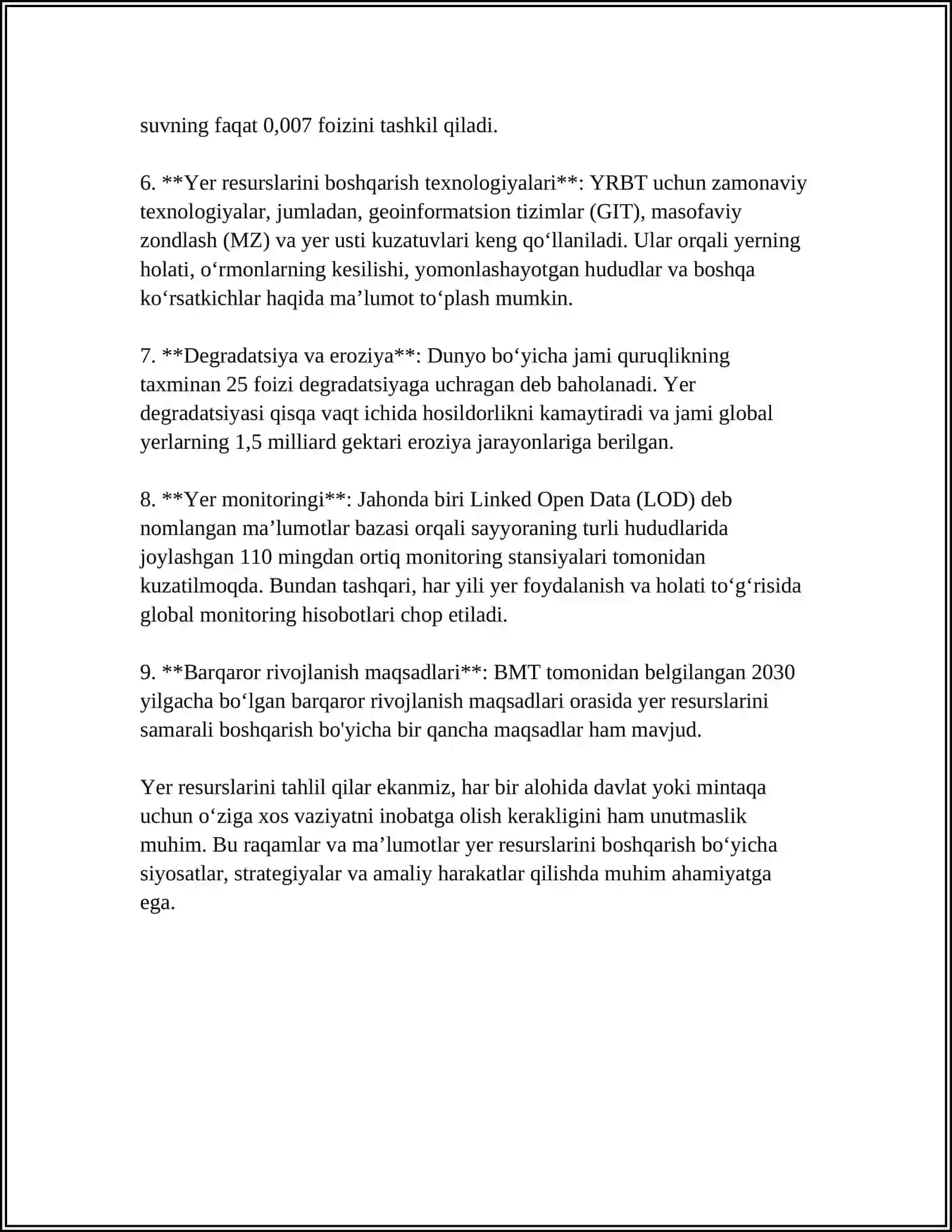 MUSTAQIL ISH Mavzu: QISHLOQ XO'JALIK SOHALARIDA ISHLATILADIGAN DASTURLAR VA AXBOROT TIZIMLARI 4