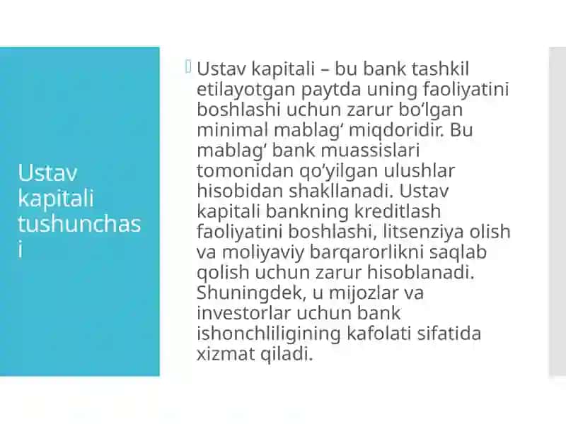 Tijorat banklari ustav kapitalini shakllantirish manbalari, mavjud muammolar va ularni bartaraf etish yo‘llari 4