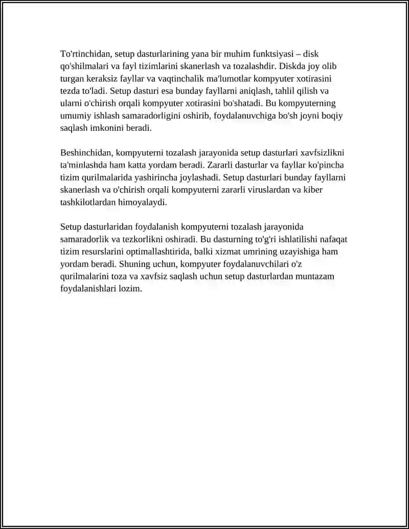 SETUP DASTURI YORDAMIDA KOMPYUTERNI TOZALASH 4