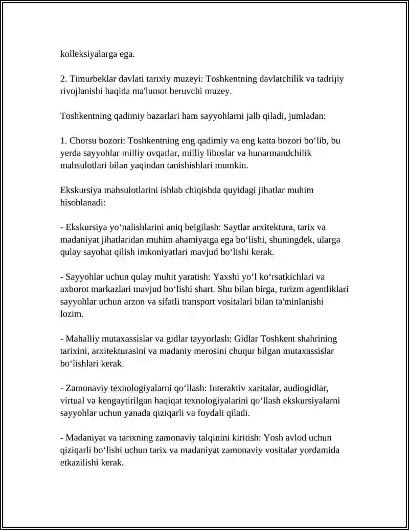 Toshkent Shahri Tarixiy Ekskursiya Mahsuloti 4