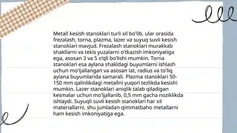 Metall kesish stanoklarda rezba ishlash usullari 4