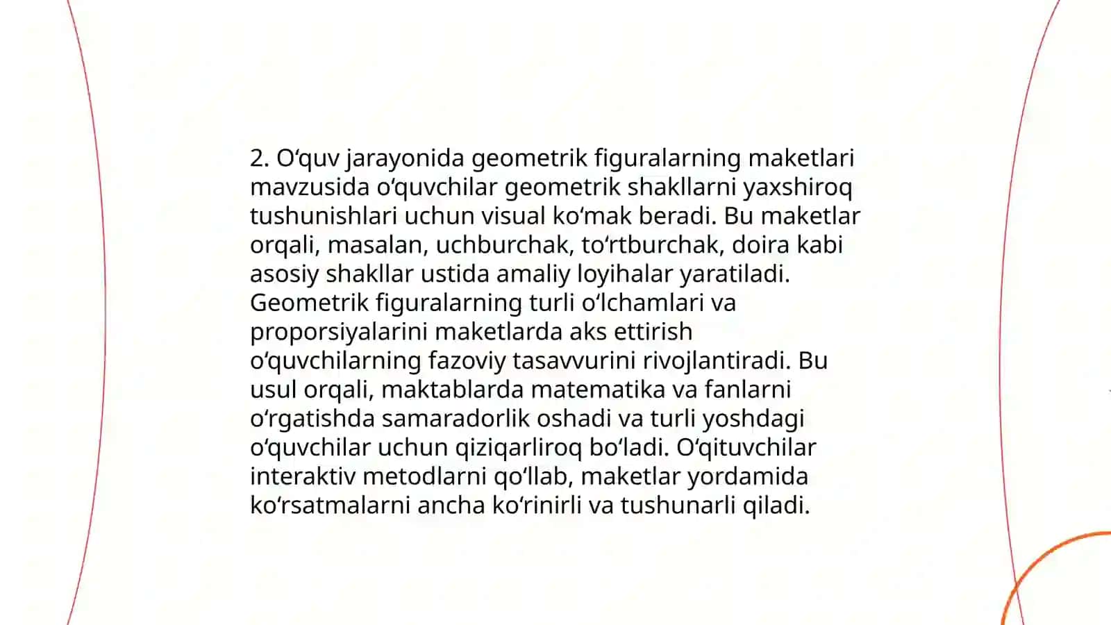 Geometriya elementlari mavzusini o'rganish 4
