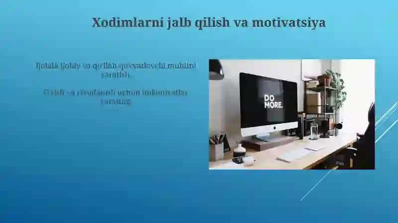Maktbda xodimlarning ish samaradorligini oshirish usullari 4