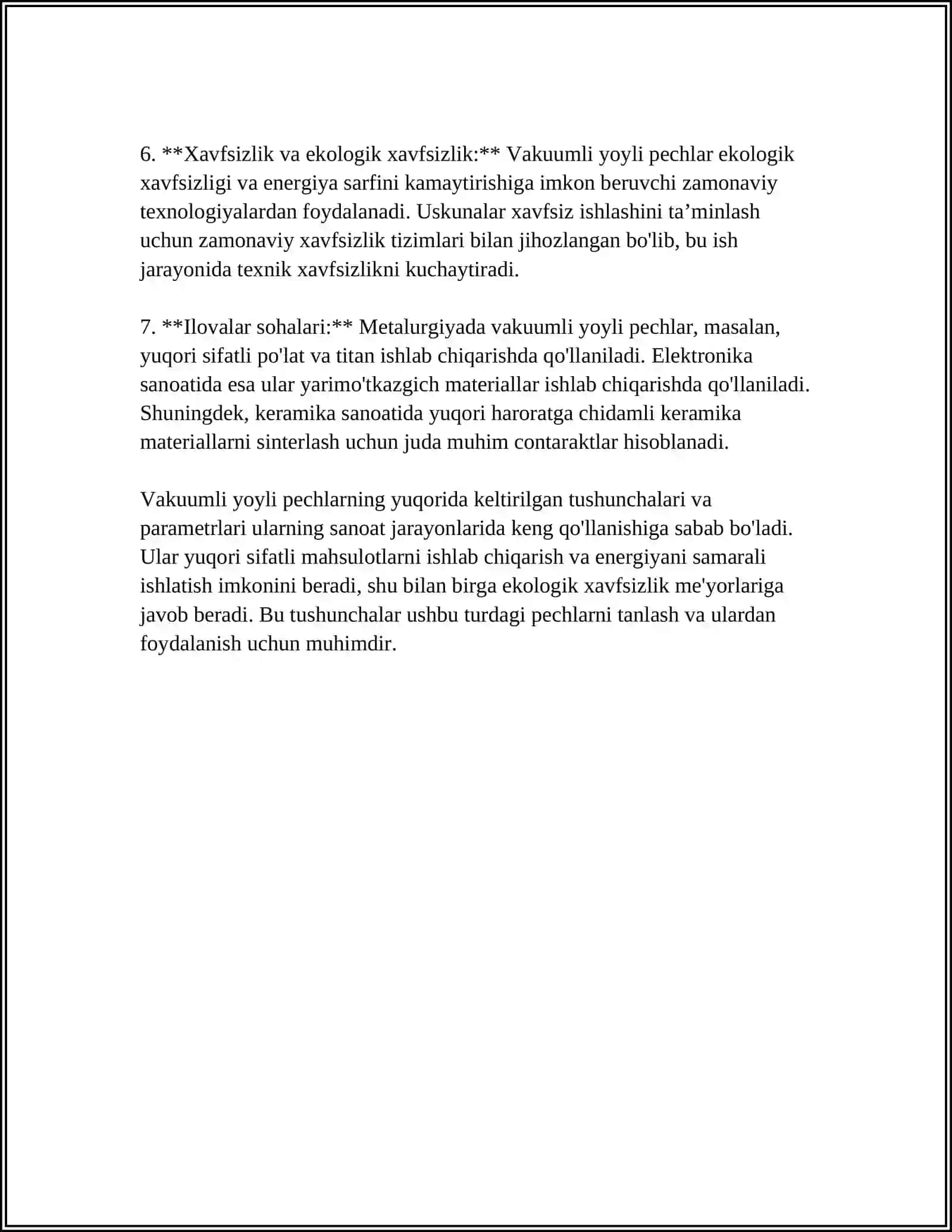 VAKUMLI YOYLI PECHLARNING ISH REJIMI 4