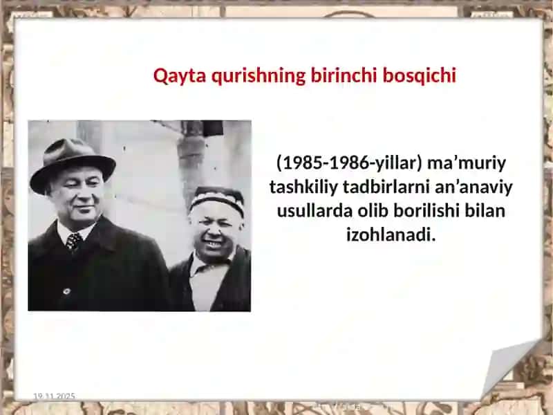 Qayta qurish siyosati va uning inqirozi. Farg‘ona fojialari 4