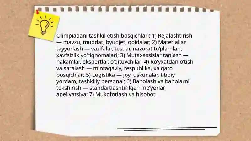 Biologiyadan olimpiada oʻtkazish metodikasi 4