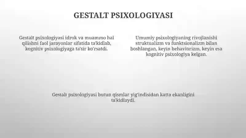 Umumiy pisixologiya fanining taraqiyot bosqichi 4