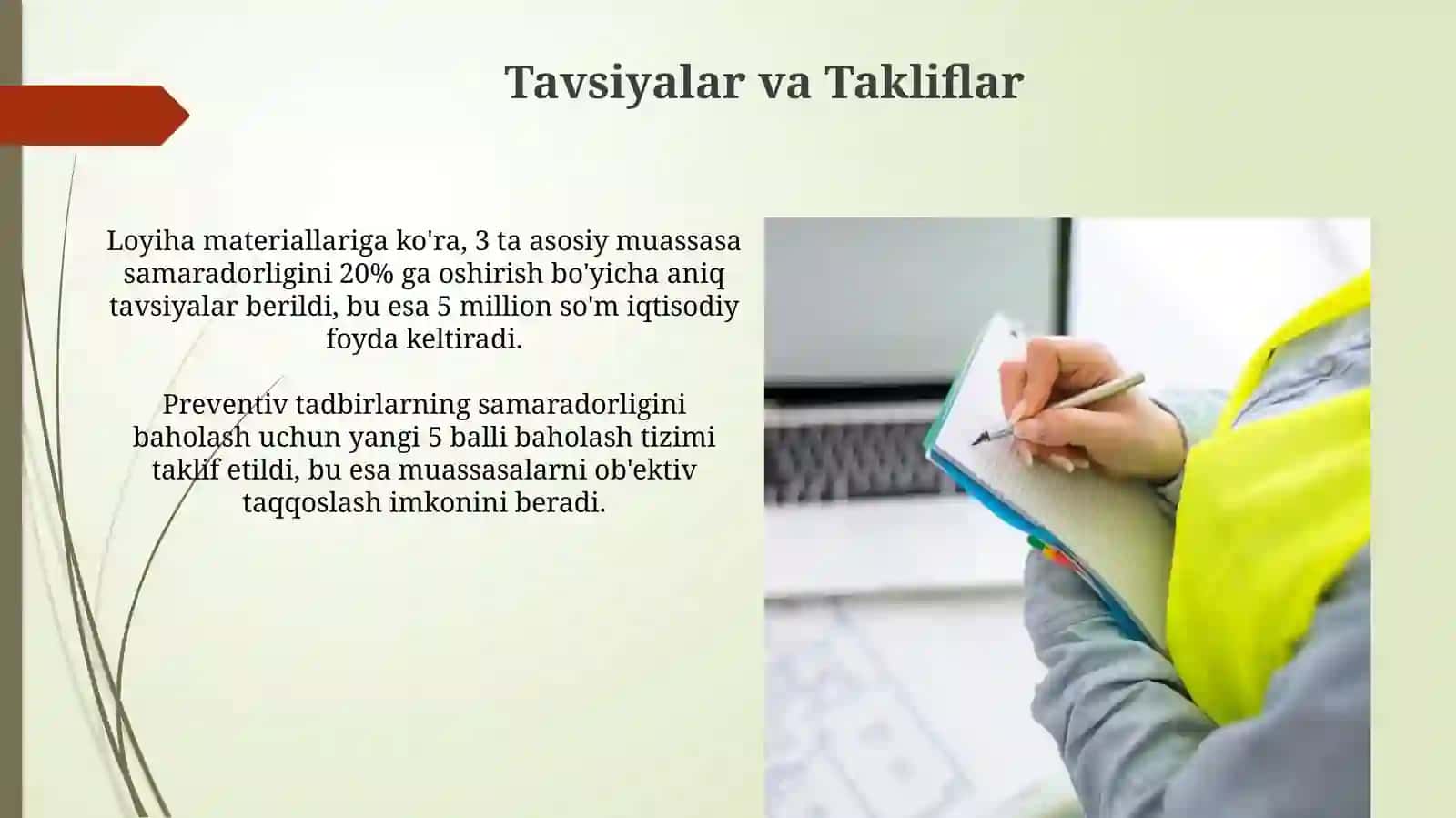 Loyiha materiallari boʻyicha davolash prafilaktika muassasalarini baholash 4