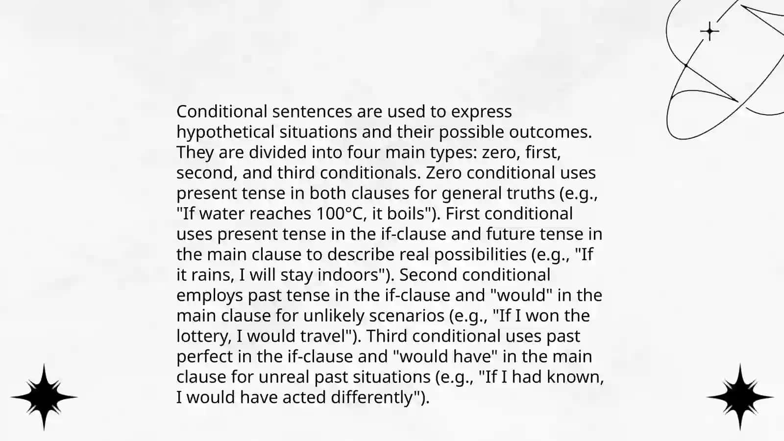 Plan: Verb Tenses, Conditional Sentences, Phrasal Verbs 4