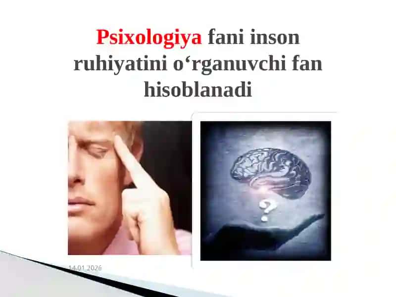 Psixologiya fanining predmeti va rivojlanish tarixi 4