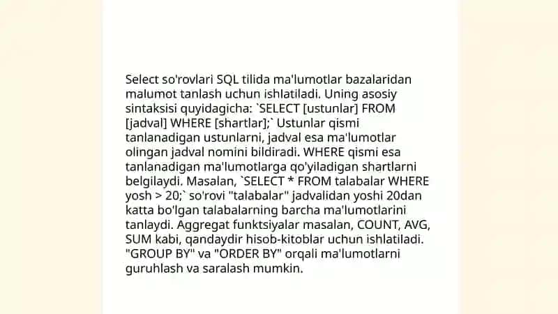 MS Accessda so'rovlar yaratishning asoslari 4