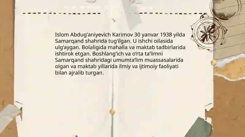 Islom Abdug'aniyevich Karimov hayoti 4