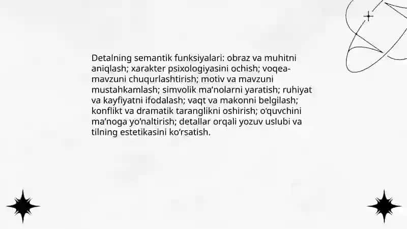 Badiiy asarda detal 4