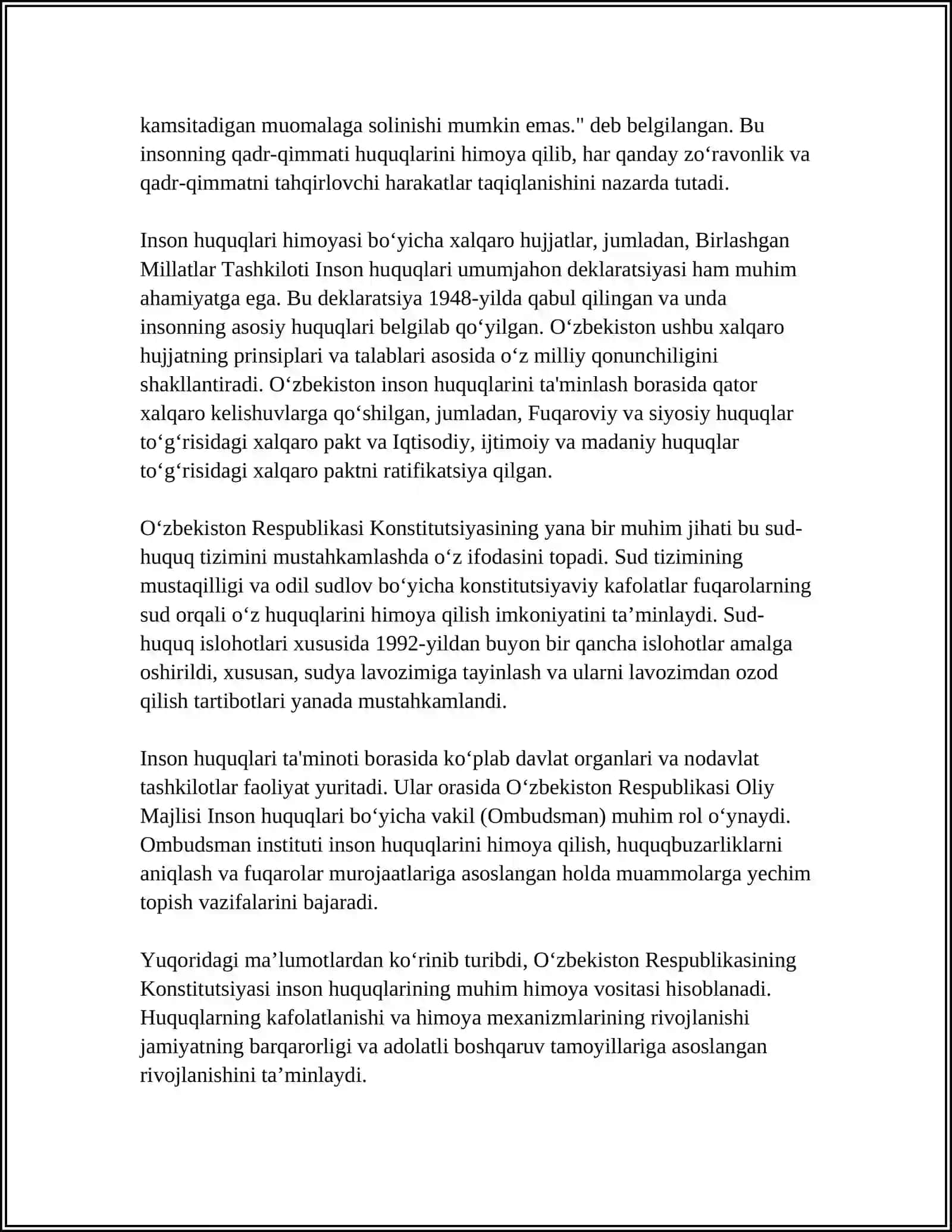 KONSTUTISIYA ERKINLIGIMIZ KAFOLATI 4