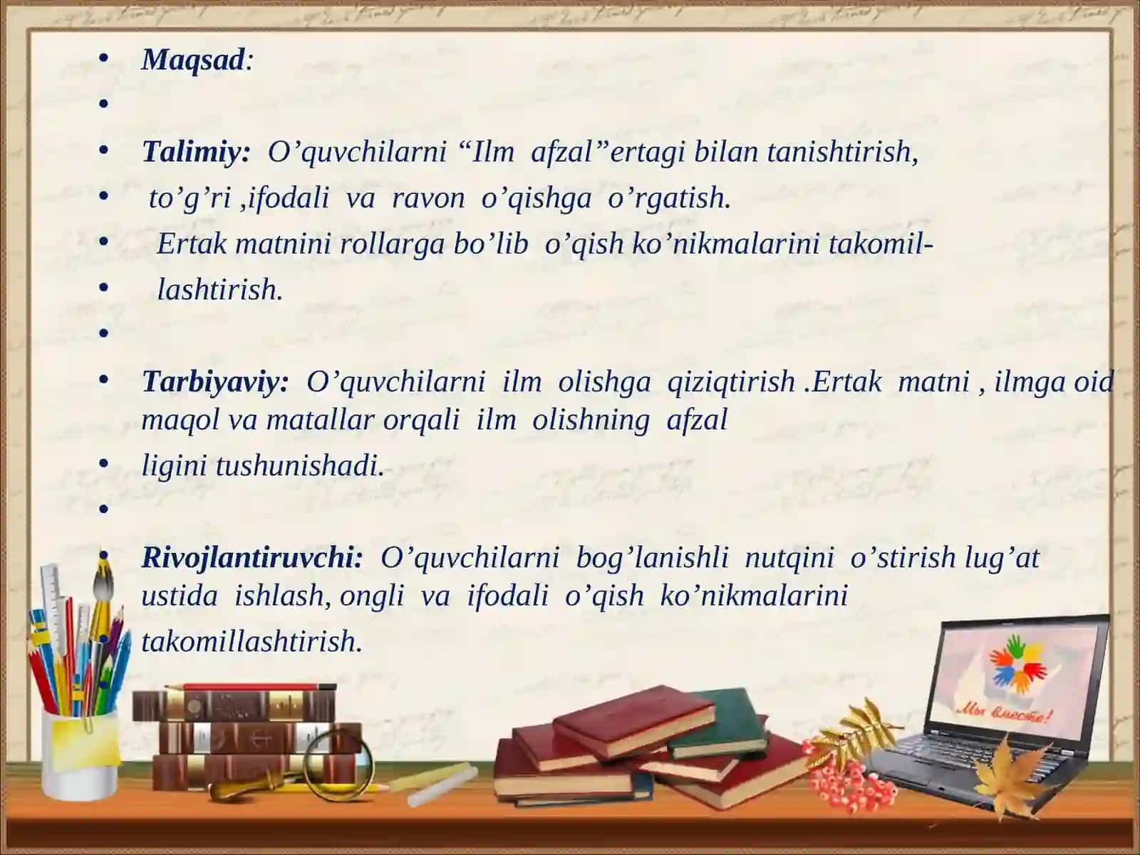 O’qish fanidan prezentatsiyasi 4