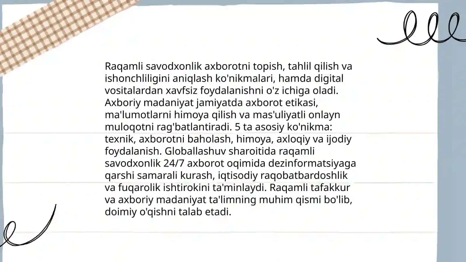 Globallashuv davrida axboriy madaniyat zarurati 4