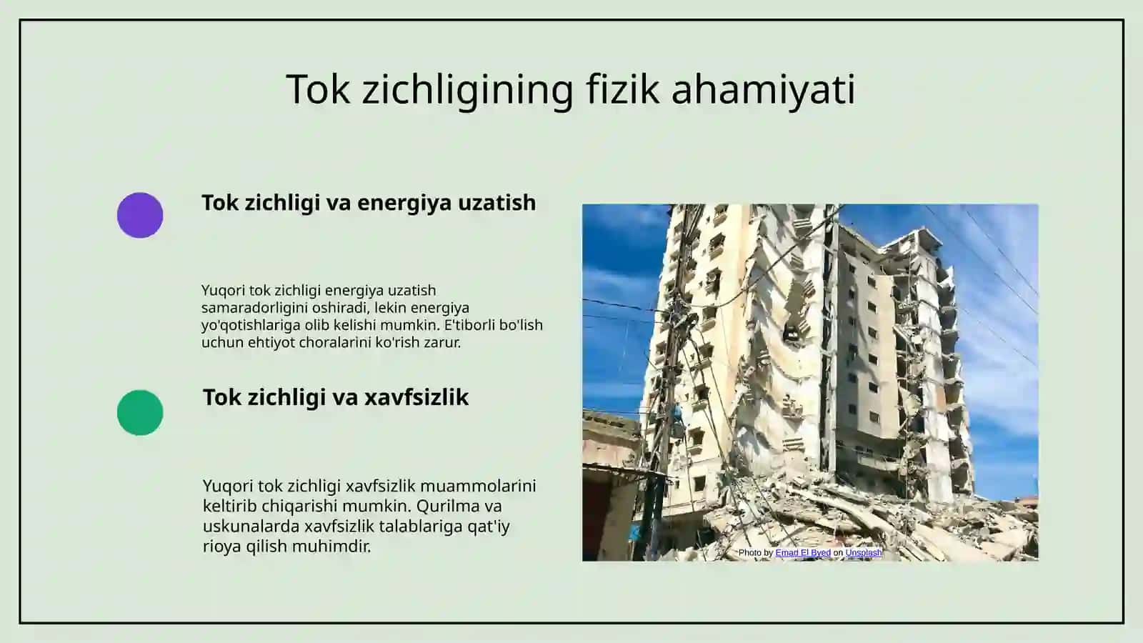 Tok zichligi tushunchasi uning fizik mazmuni va o'lchov birligi 4