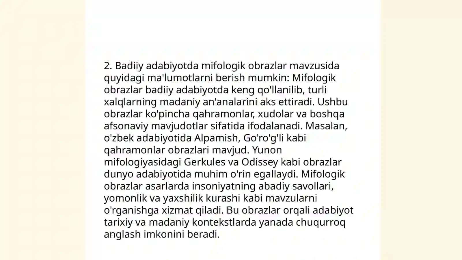Mif va badiiy adabiyot munosabatlari 4