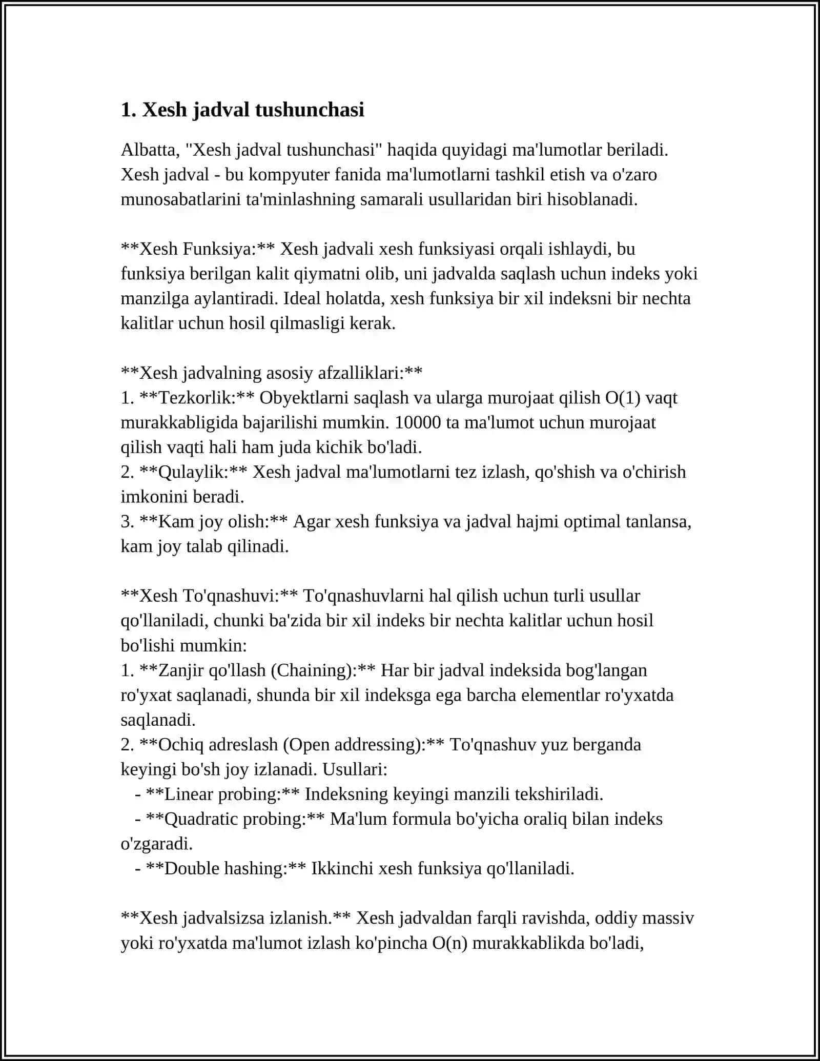 Xesh jadval va xesh funksiyalari 4