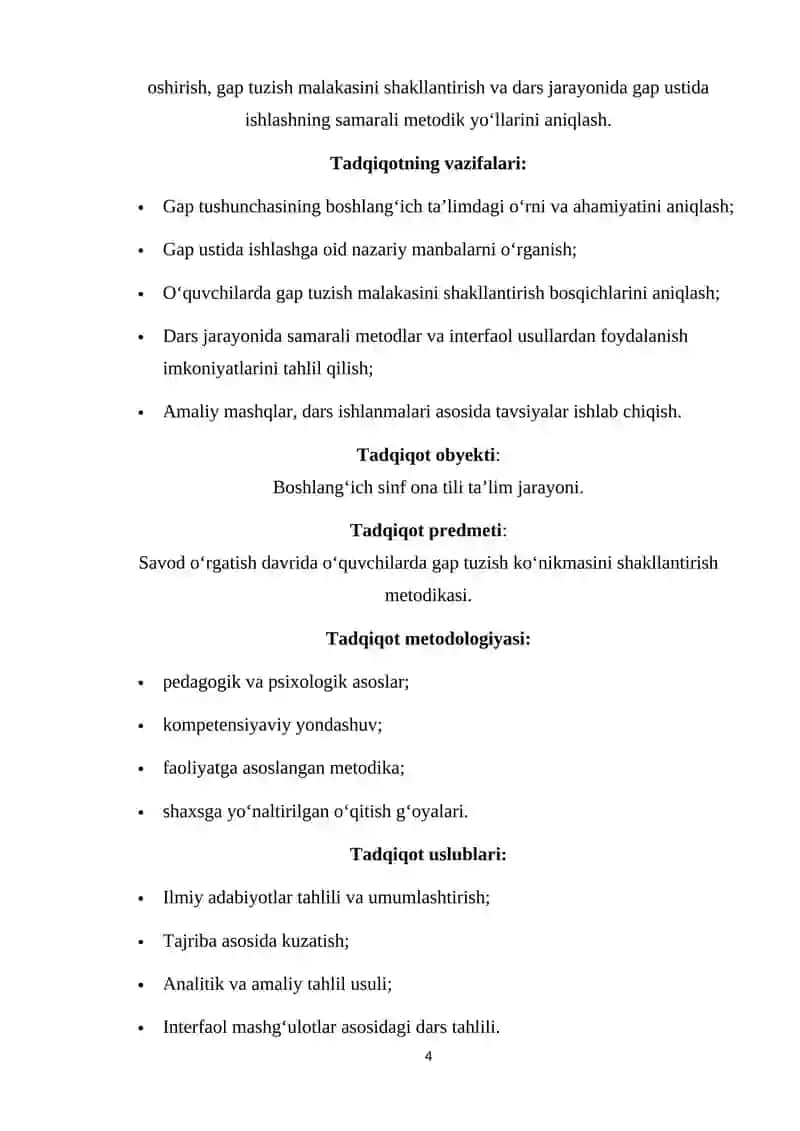 Savod o‘rgatish 4