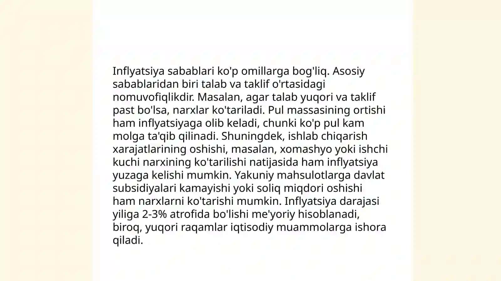 Inflyatsiyaga qarshi siyosat 4