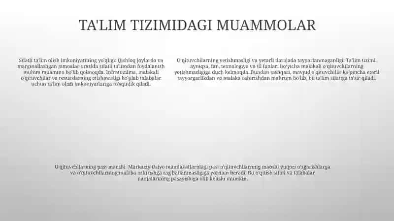 Markaziy Osiyo Davlatlarida TaʼLim Tizimini Takomillashuvi 4