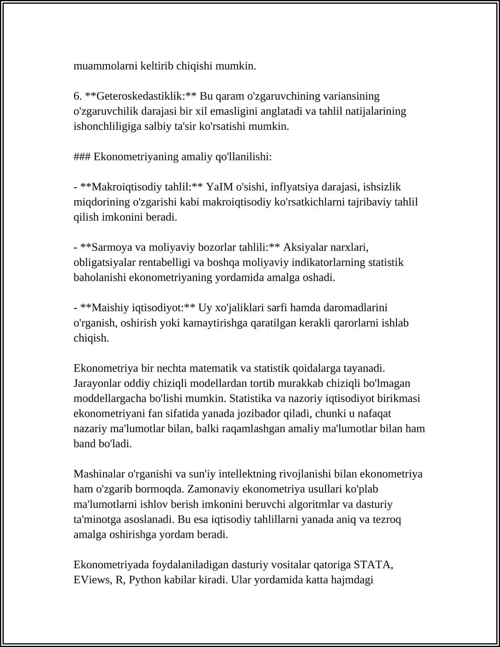 KO‘P OMILLI EKONOMETRIK TAHLIL 4