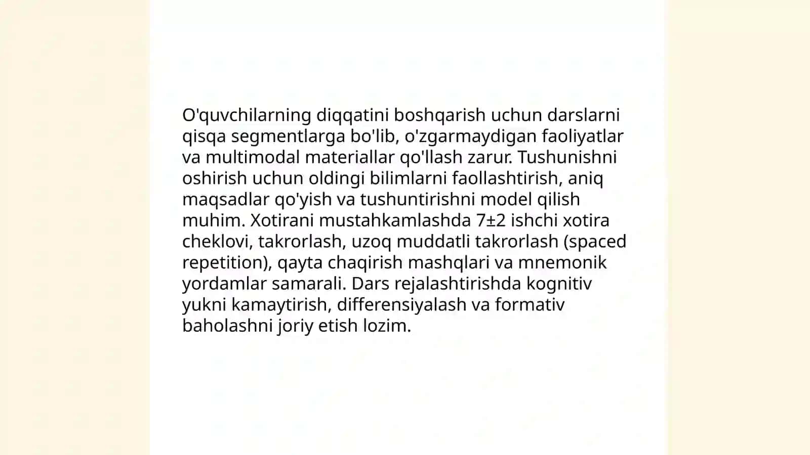 Psixologiya oʻqitishning psixologik jabhalari 4