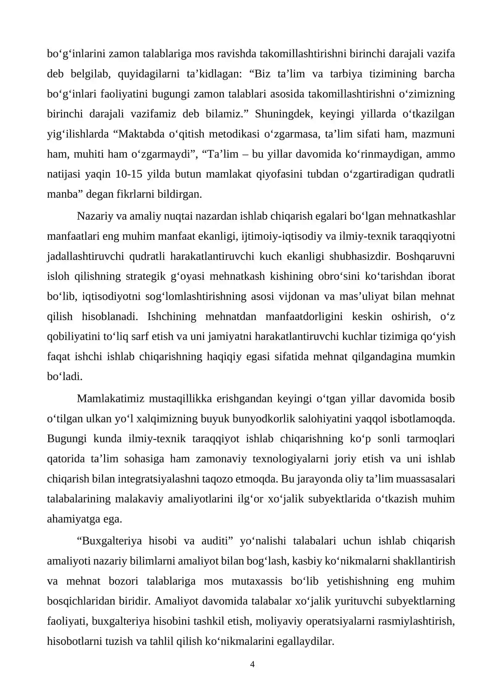 Tamaki tovarlar oldi sotdisi faoliyatli mchj.  Amaliyot hisoboti 4