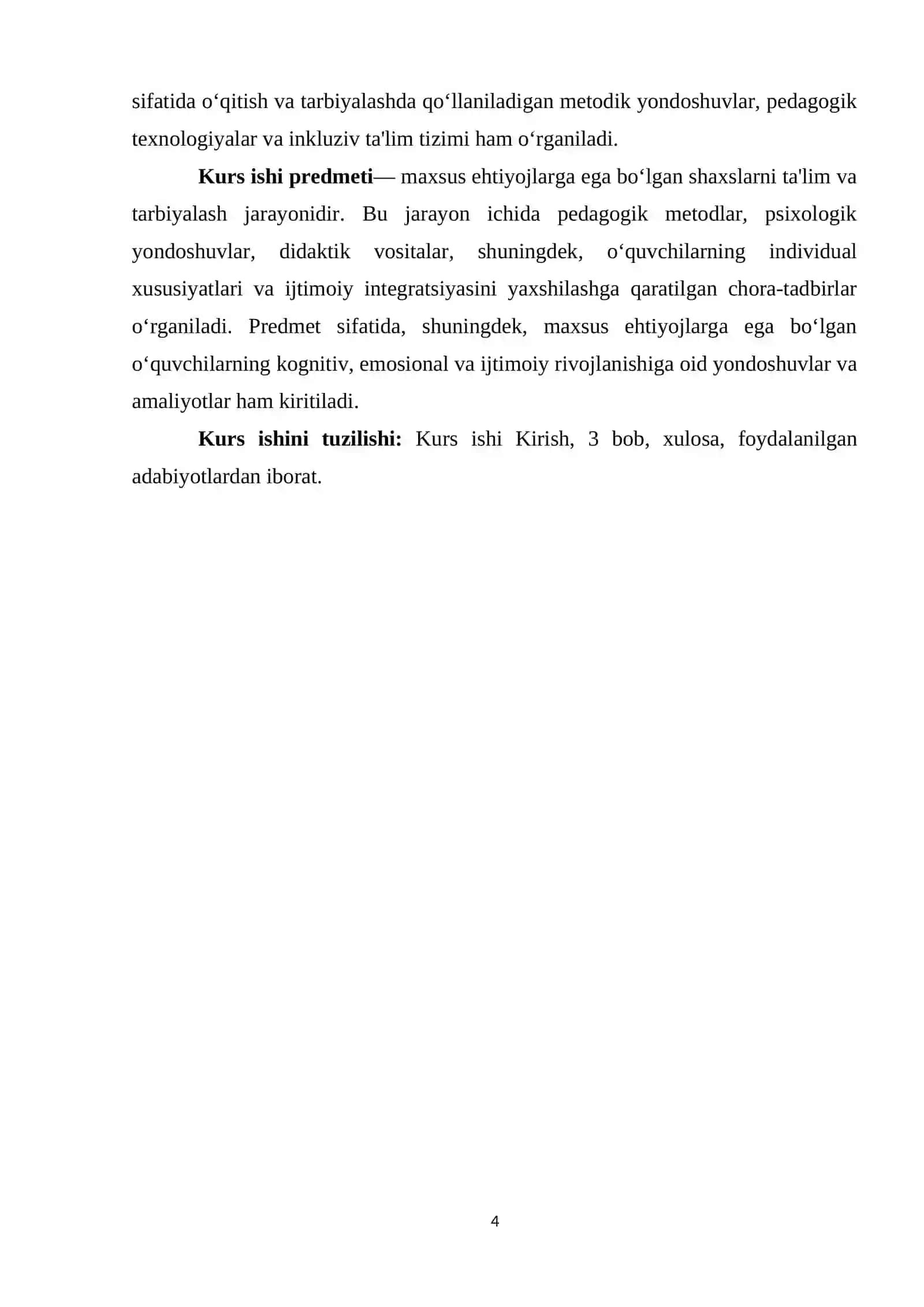 Pedagogikaning maxsus tarmoqlari. Korreksion (maxsus) pedagogika 4