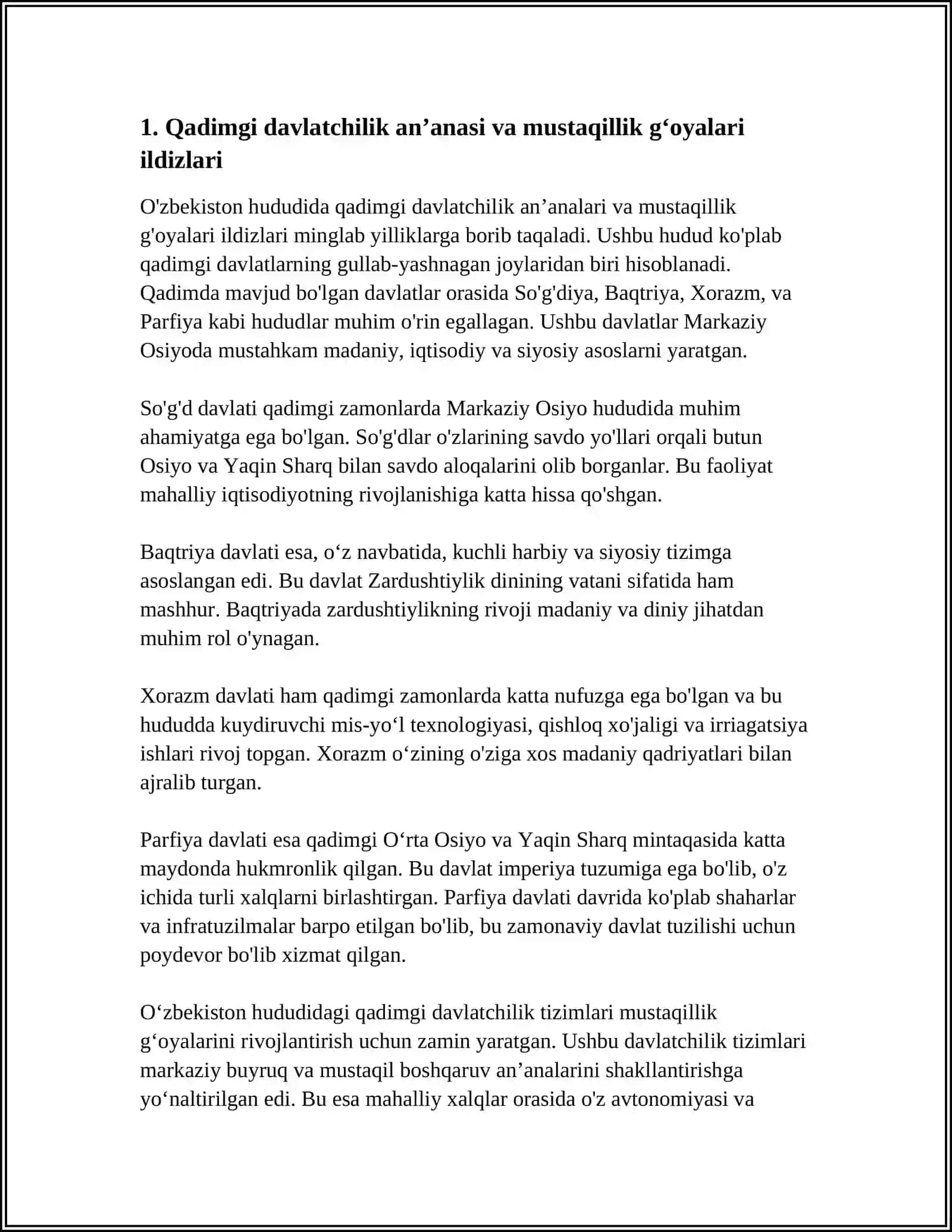 OʻZBEKISTONDA MUSTAQILLIK GʻOYALARINING TARIXIY ASOSLARI 4