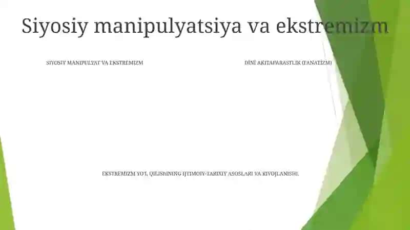Diniy Aqidaparastlik (Fanatizm), Ekstremizm Paydo Bo‘Lishining Ijtimoiy-Tarixiy Zaminlari Va Rivojlanishi. 4