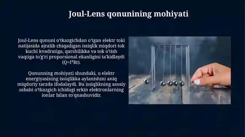 Om va Joul-Lens qonunlarining integral va differensial ifodalari 4
