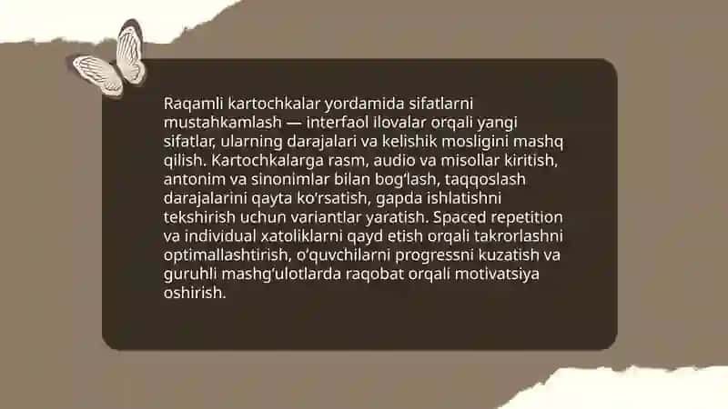 Sifat soʻz turkumini oʻrganishda interfaol usullarni qoʻllash 4