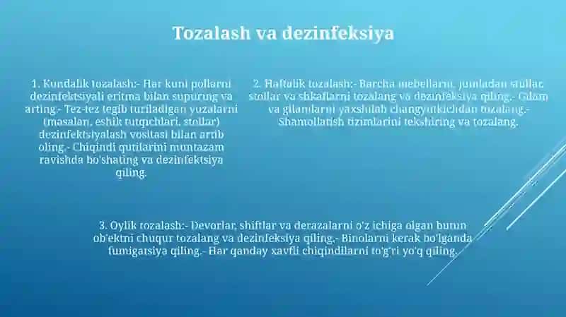 Maktabgacha Bolalar Muassasalari Va Maktablarga Bo'Lgan Umumiy Gigiyenik Talablar 4