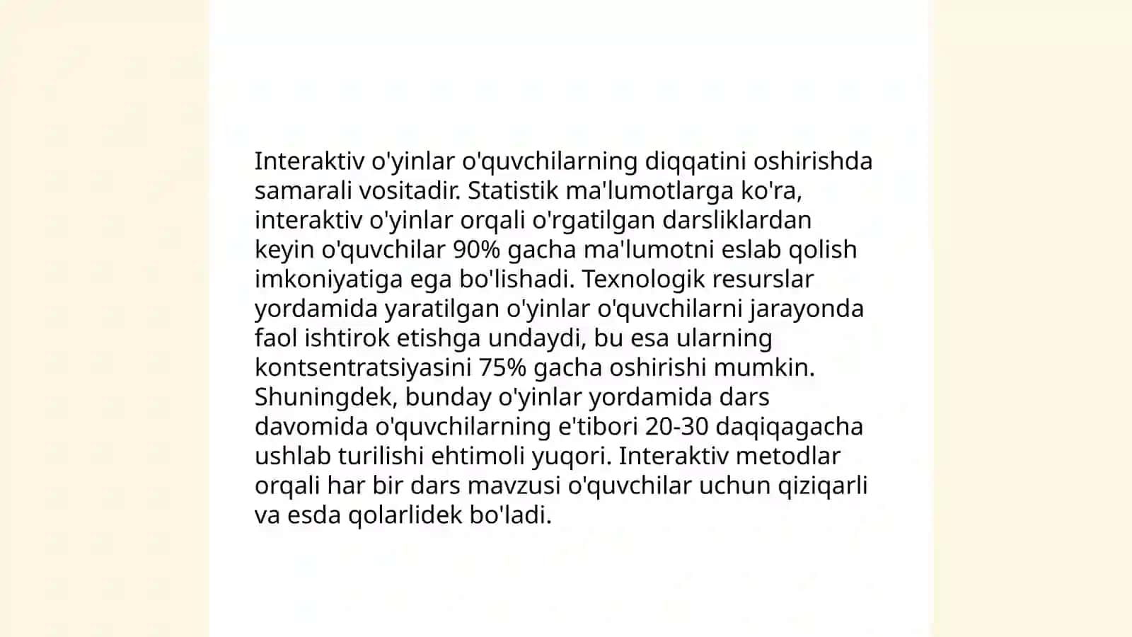 Ona tili savodxonligi darslarida ta'limiy o'yinlarni qo'llash 4