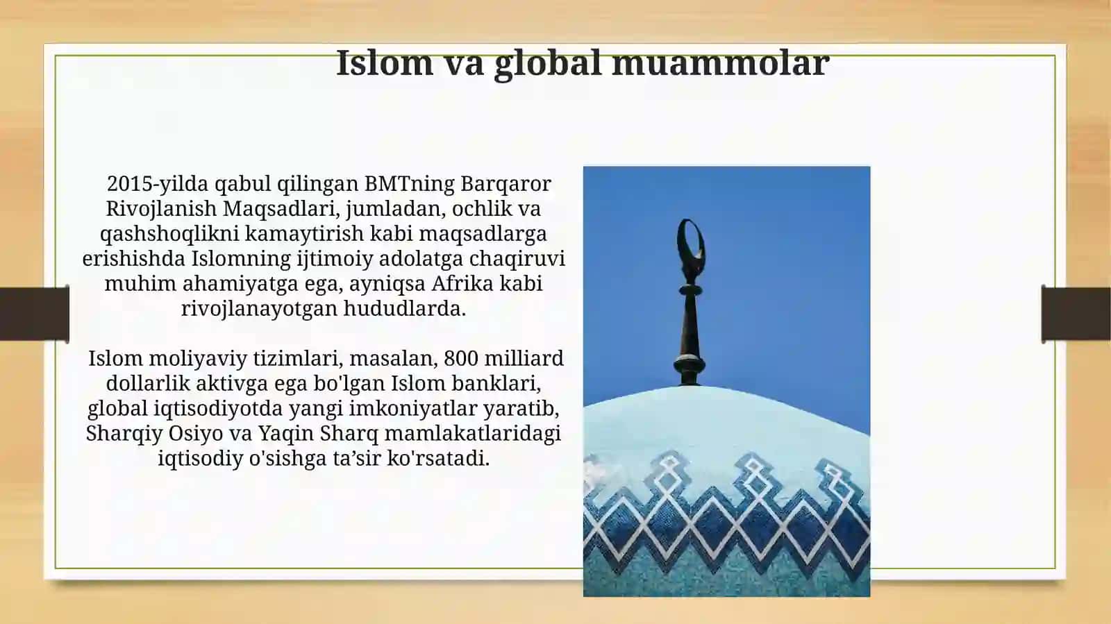 Islom qadriyatlari va marifatining hozirgi davrdagiahamiyati 4