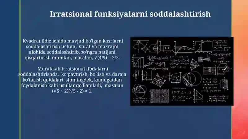 Ratsional va Irotsional funksiyalarni integrallash 4