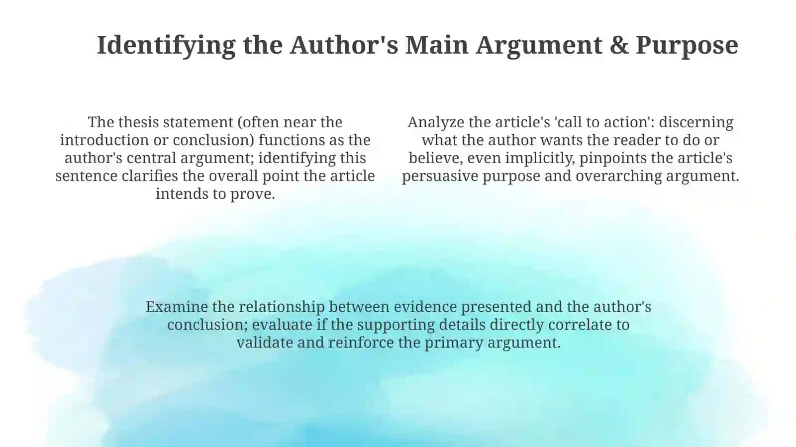 Reading a critical article and evaluating the author’s arguments 4