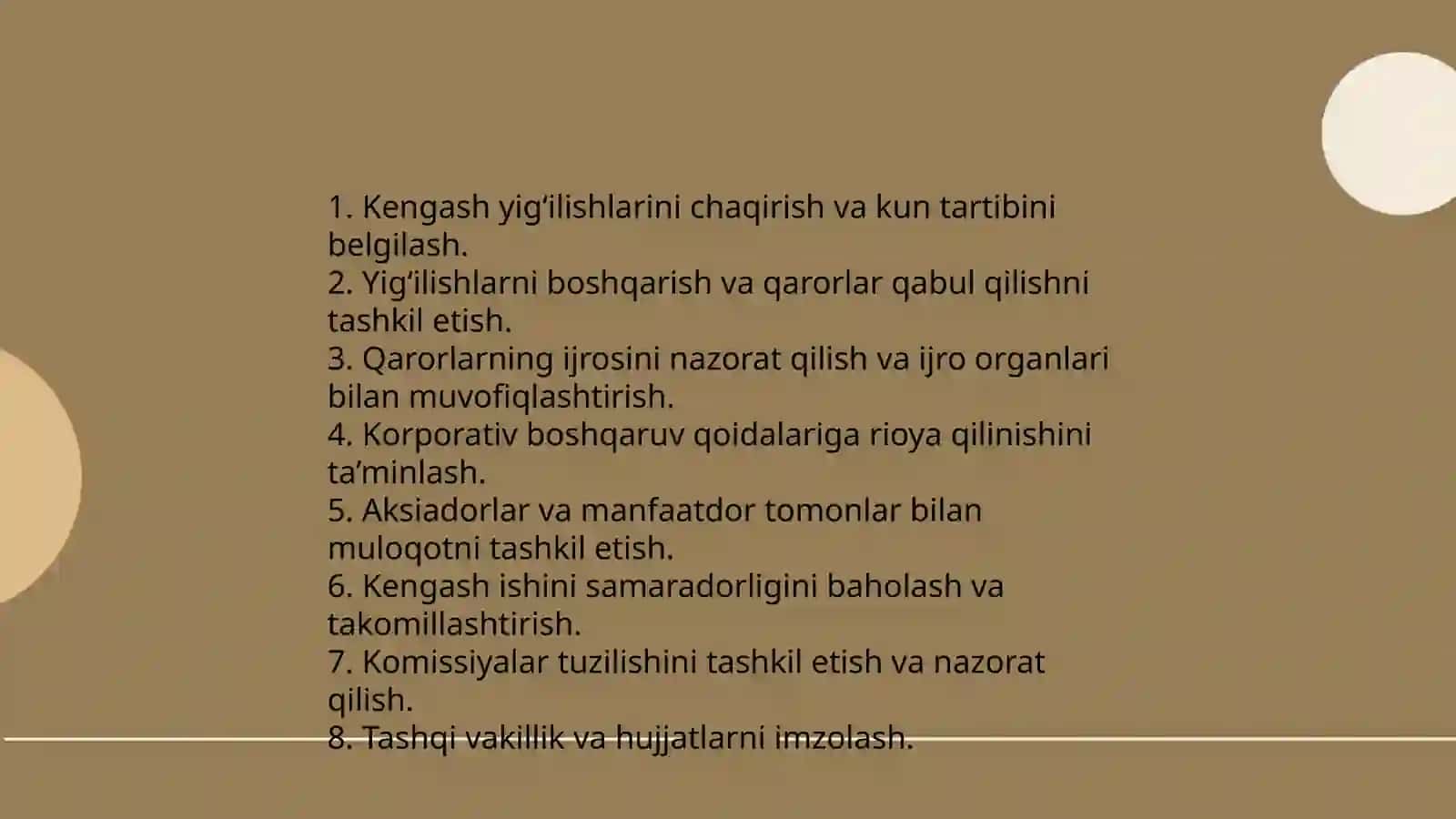 Korporativ boshqaruvning boshqaruv organlari va ularning vazifalari 4