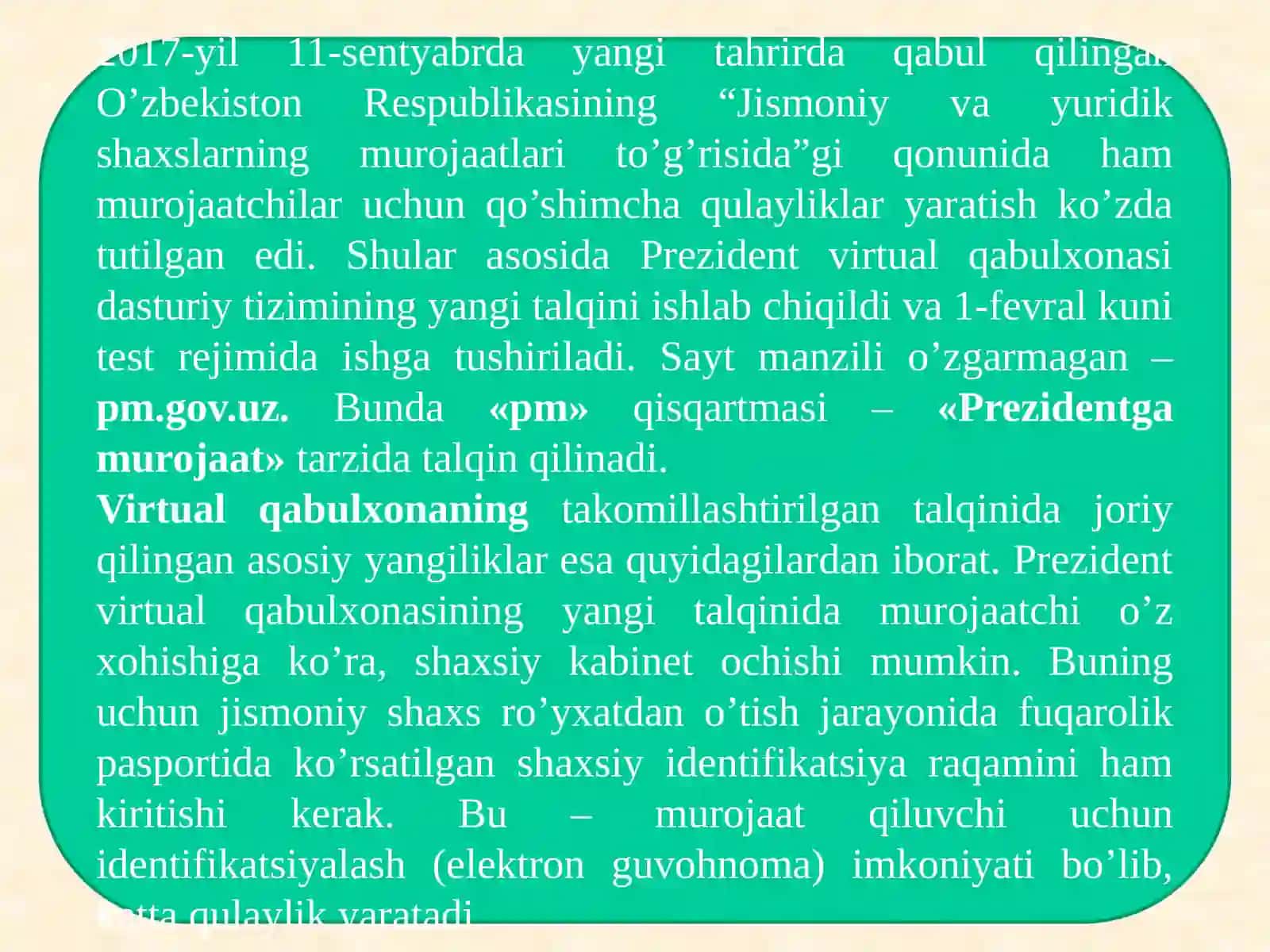 13-mavzu. Yangi O‘zbekistonda xalqchil va insonparvar davlat qurishning ijtimoiy-siyosiy ahamiyati 4