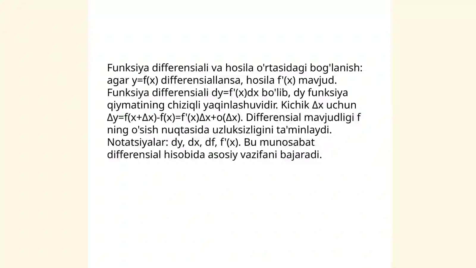 Funksiya differensiali 4