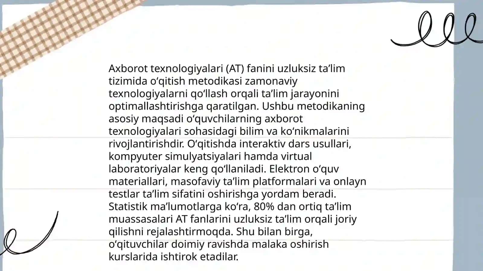 Uzluksiz taʼlim tizimida informatika va Axborot texnalogiyalari fanini oʻqitishning oʻquv metodik taminoti 4