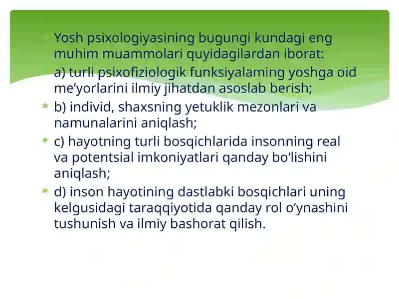 Bolalar psixologiyasi muammolarining o‘rganilishi 4